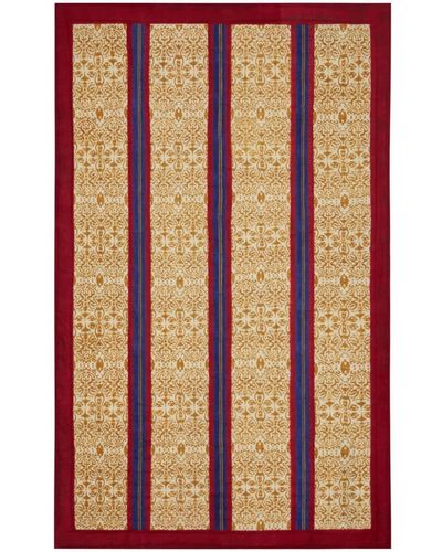 Lisa Corti Coperta Damask Stripes (180cm x 270cm) - Rosso