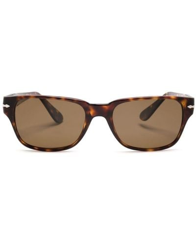 Persol Tortoiseshell-effect Rectangle-shape Sunglasses - Brown