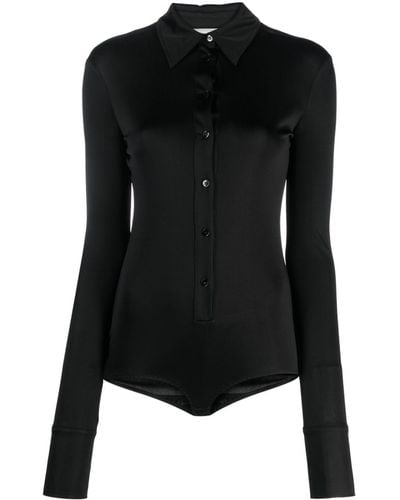 Sportmax Long-sleeve Buttoned Shirt - Black