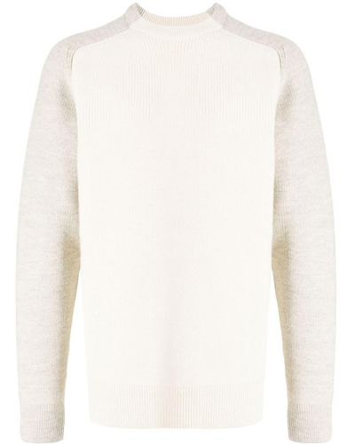 OAMC Pull en laine à design bicolore - Blanc