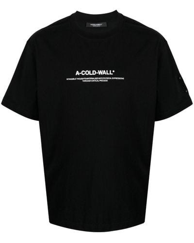 A_COLD_WALL* Logo-print Cotton T-shirt - Black