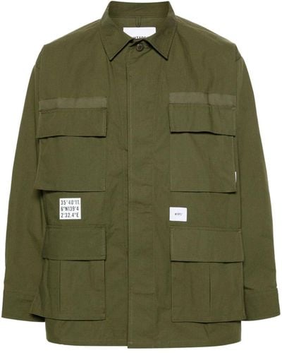 WTAPS Identity Military-Hemd aus Ripstop - Grün