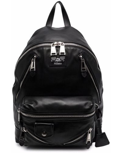 Moschino Biker-style Backpack - Black