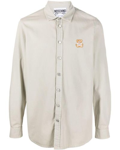 Moschino Teddy Bear-motif Cotton Shirt - White