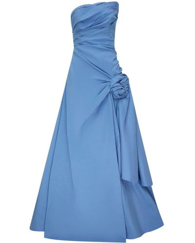 Rachel Gilbert Beki Strapless Taffeta Gown - Blue