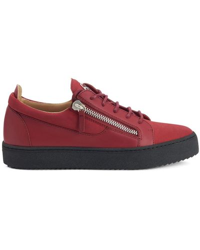 Giuseppe Zanotti Frankie Low-top Leather Sneakers - Red