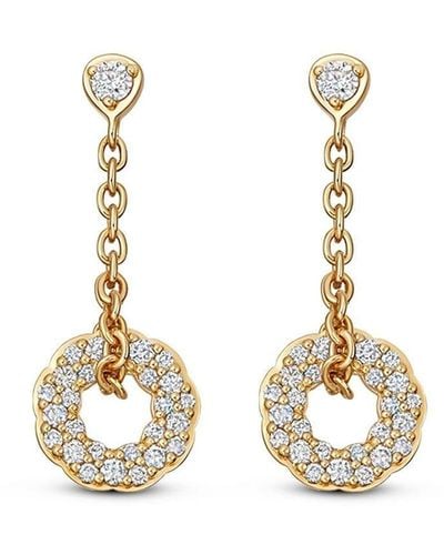 Astley Clarke 14kt Yellow Gold Asteri Diamond Drop Earrings - Metallic