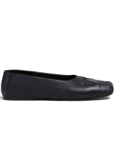 Marni Leather Ballerina Shoes - Black