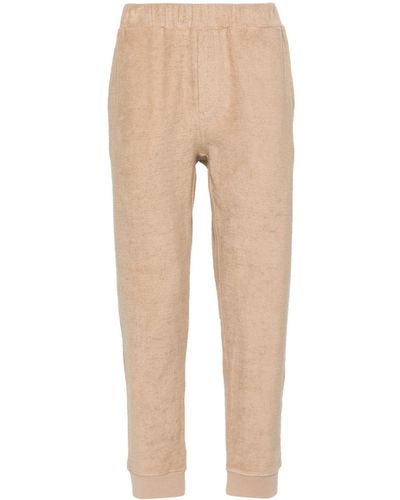 Zanone Terry-cloth Cotton Track Pants - Natural