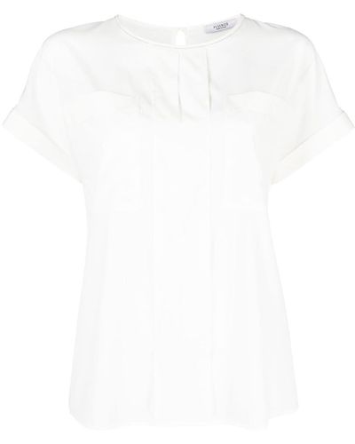 Peserico Bluse mit aufgesetzter Brusttasche - Weiß