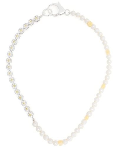 Hatton Labs Daisy Sterling Silver Pearl Necklace - Metallic