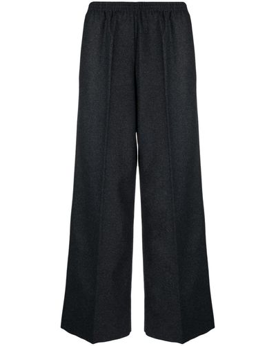 Forte Forte High-waisted Wool Trousers - Blue