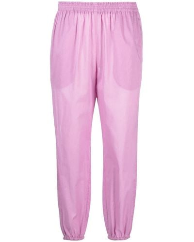 Tory Burch Cropped Cotton Trousers - Pink