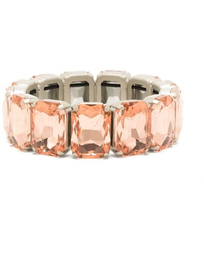 Forte Forte Elastisches Armband mit Kristallen - Pink