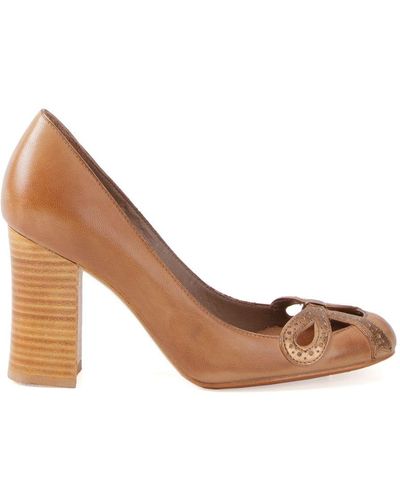 Sarah Chofakian Chunky heel pumps - Marrone