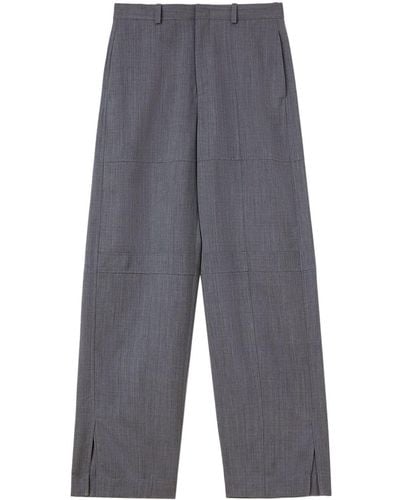 Jil Sander Wide-leg Wool Trousers - Grey