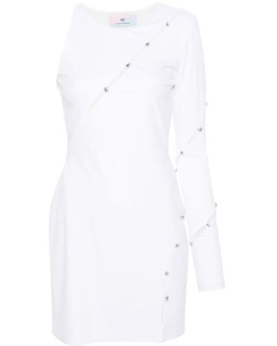 Chiara Ferragni Robe courte à ornements - Blanc