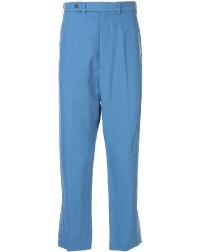 Haider Ackermann Cropped Suit Trousers - Blue