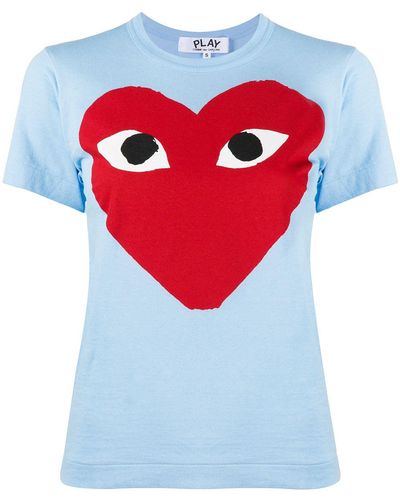 COMME DES GARÇONS PLAY Heart-print Crew Neck T-shirt - Red