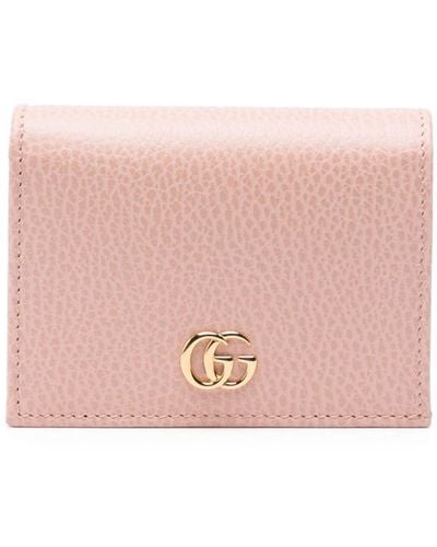 Gucci Double G Leather Wallet - Pink