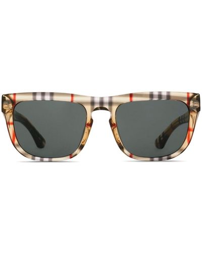 Burberry Vintage Check Square-frame Sunglasses - Grey