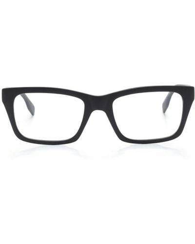 Karl Lagerfeld Eckige Brille mit Logo-Print - Schwarz
