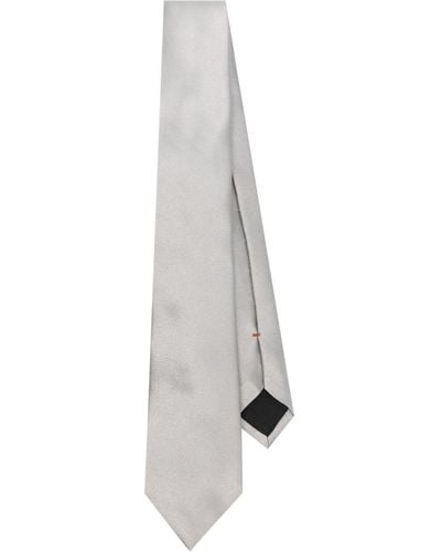 Zegna Krawatte aus Seidensatin - Weiß