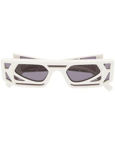 Kuboraum Sonnenbrille im Oversized-Look - Weiß