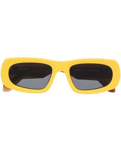 Off-White c/o Virgil Abloh Austin Rectangle-frame Sunglasses - Yellow