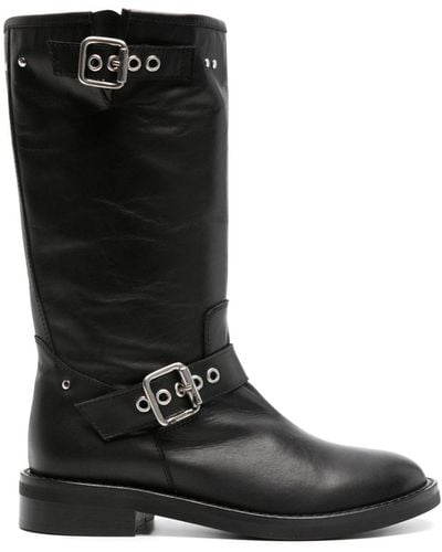 Via Roma 15 Halbhohe Malibu Stiefel - Schwarz