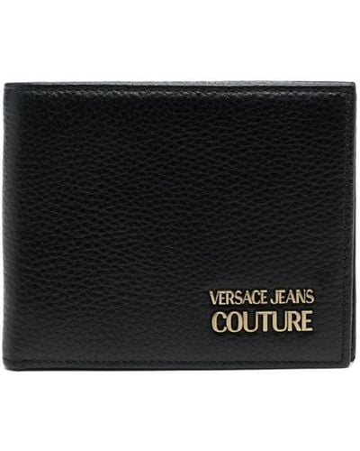 Versace Jeans Couture Portemonnee Met Logoplakkaat - Zwart