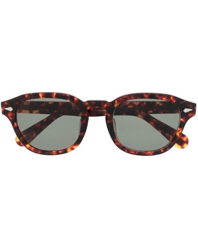 Lesca Tortoiseshell-frame Tinted Sunglasses - Brown