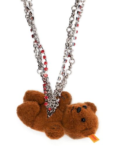 Doublet Collar Stuffed Bear - Blanco