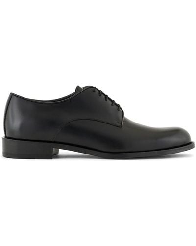 Giorgio Armani Leather Derby Shoes - Black