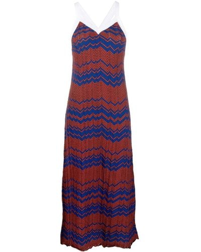 Wales Bonner Fully-pleated Knitted Dress - Red