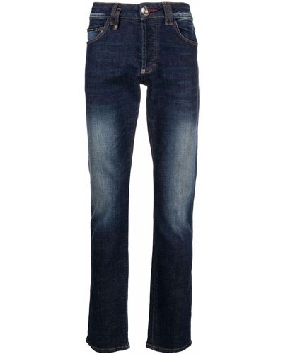 Philipp Plein Super Straight Cut Jeans - Blue