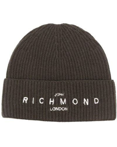 John Richmond Thiri Ribbed-knit Beanie - Gray