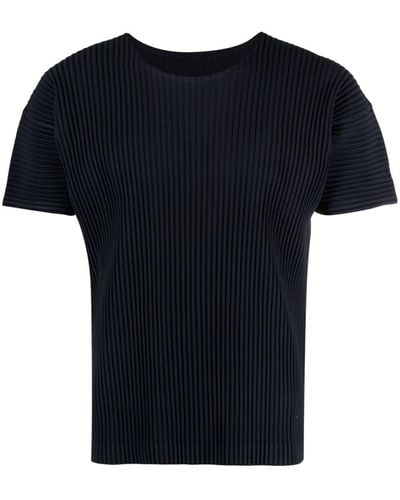 Issey Miyake Chemise à design plissé - Noir