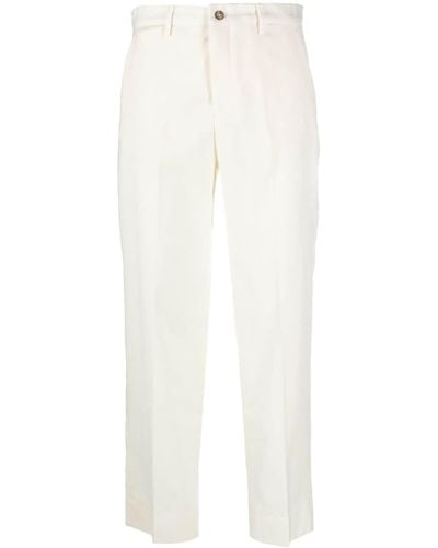 Briglia 1949 Jean Virgin Wool Tapered Trousers - White