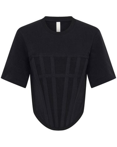 Dion Lee コルセット Tシャツ - ブルー