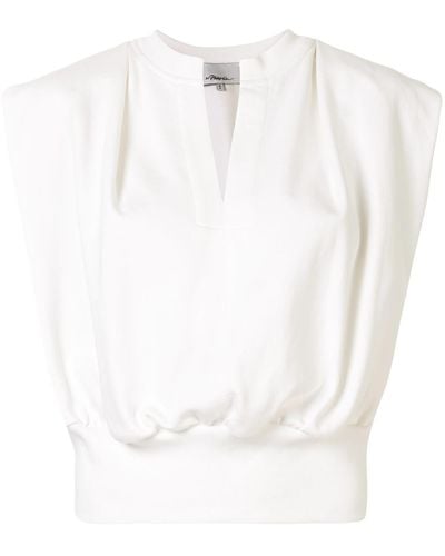 3.1 Phillip Lim SL FRENCH TERRY TOP - Blanc