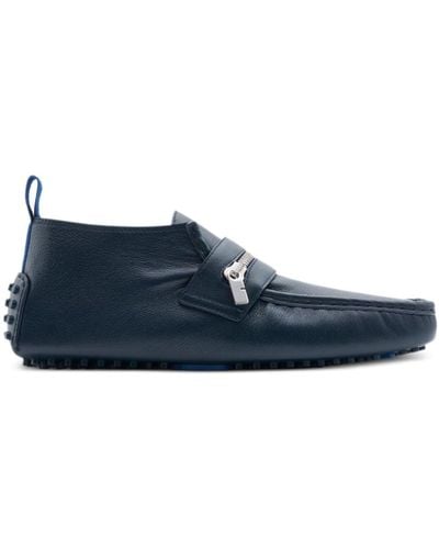 Burberry Motor Leather Loafers - Blue