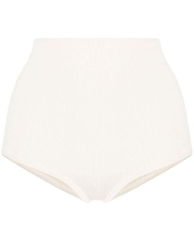 Cashmere In Love Gali Fine-knit Shorts - White