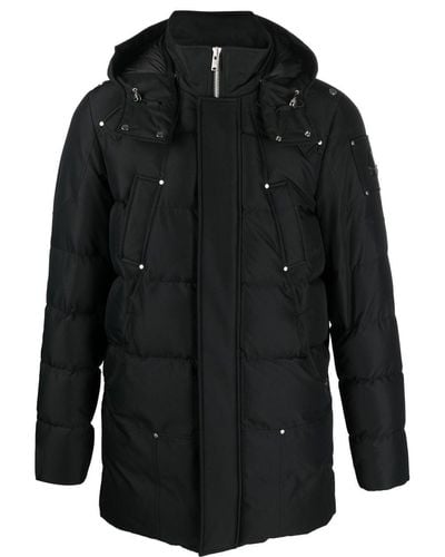 Moose Knuckles Detachable-hood Padded Coat - Black