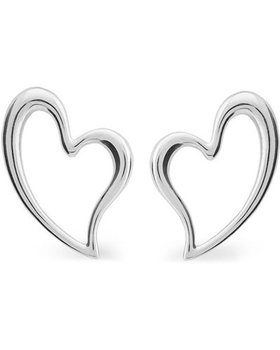 TANE MEXICO 1942 Heart Water Drop Sterling-silver Earrings - Natural