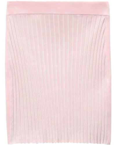 Alexander Wang Ribbed-knit Mini Skirt - Pink