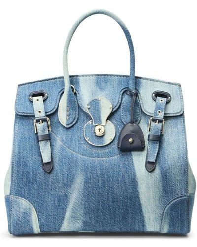 Ralph Lauren Collection Soft Ricky Denim Tote Bag - Blue