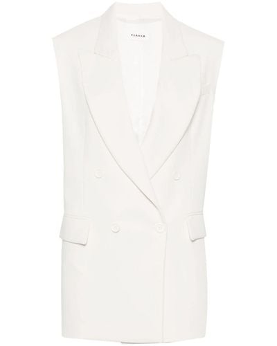 P.A.R.O.S.H. Double-breasted Vest - White