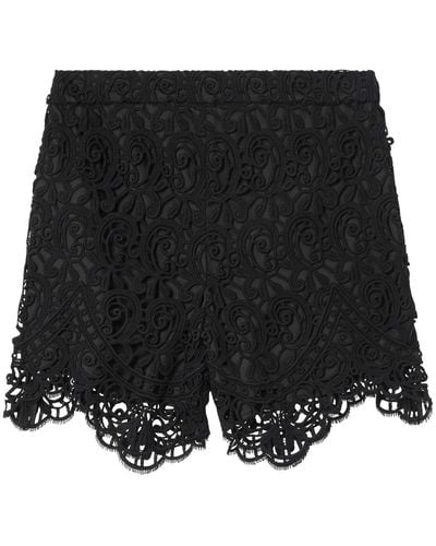 Burberry Pantalones cortos de talle alto - Negro
