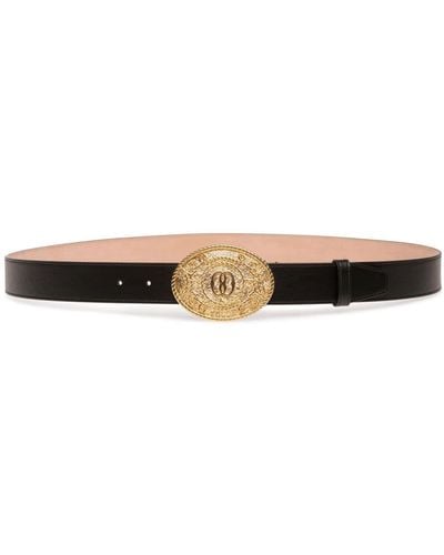 Bally Mountain Logo-buckle Leather Belt - Natural